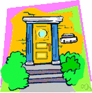 entrance - something that provides access (to get in or get out)