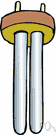 fluorescent lamp - lamp consisting of a tube coated on the inside with a fluorescent material
