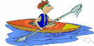 kayak - a small canoe consisting of a light frame made watertight with animal skins