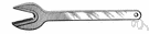 Alligator wrench - a wrench with a v-shaped jaw and serrations on one side (resembles the open jaws of an alligator)