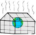 greenhouse warming - warming that results when solar radiation is trapped by the atmosphere
