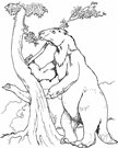 megatherian mammal - a large extinct ground sloth