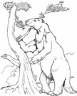megatherian - a large extinct ground sloth
