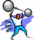 clean and jerk - a weightlift in which the barbell is lifted to shoulder height and then jerked overhead