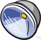parabolic reflector - a concave reflector used to produce a parallel beam when the source is placed at its focus or to focus an incoming parallel beam