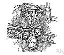 molding - a decorative recessed or relieved surface on an edge
