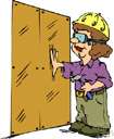 dry wall - a wide flat board used to cover walls or partitions