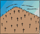 burying ground - a tract of land used for burials