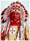 Blackfoot - a member of a warlike group of Algonquians living in the northwestern plains