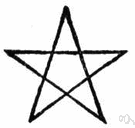 pentacle - a star with 5 points