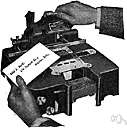 Addressograph - a printer that automatically prints addresses on letters for mailing