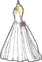 bridal gown - a gown worn by the bride at a wedding