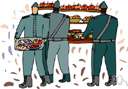 mess hall - a (large) military dining room where service personnel eat or relax