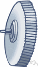 sprocket wheel - thin wheel with teeth that engage with a chain