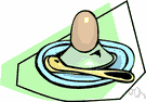 poached egg - egg cooked in gently boiling water