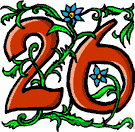 twenty-six - the cardinal number that is the sum of twenty-five and one