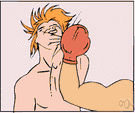 uppercut - a swinging blow directed upward (especially at an opponent's chin)