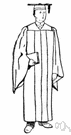 academic robe - a gown worn by academics or judges