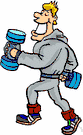 free weight - sports equipment used in calisthenic exercises and weightlifting