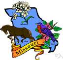 mo - a midwestern state in central United States