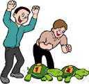 urge on - spur on or encourage especially by cheers and shouts