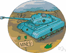 mine field - a tract of land containing explosive mines