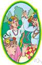 May queen - the girl chosen queen of a May Day festival