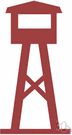 fire tower - a watchtower where a lookout is posted to watch for fires