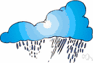 rain shower - a brief period of precipitation