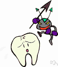 tooth decay - soft decayed area in a tooth