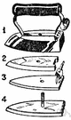 plate iron - a plate of iron