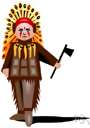 Indian chief - the leader of a group of Native Americans