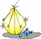 transparent gem - a gemstone having the property of transmitting light without serious diffusion