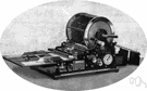 Roneo - a rotary duplicator that uses a stencil through which ink is pressed (trade mark Roneo)
