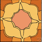 sunburst - a jeweled brooch with a pattern resembling the sun