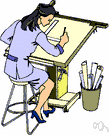 designer - someone who creates plans to be used in making something (such as buildings)