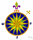 northeastward - the compass point midway between north and east