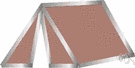 shelter tent - a wedge-shaped tent