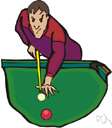 balkline - line across a billiard table behind which the cue balls are placed at the start of a game