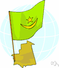 Mauritania - a country in northwestern Africa with a provisional military government
