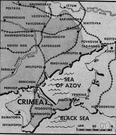 Crimea - a Ukrainian peninsula between the Black Sea and the Sea of Azov