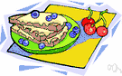blueberry pie - pie containing blueberries and sugar