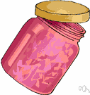 cannister - metal container for storing dry foods such as tea or flour