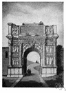 triumphal arch - a monumental archway
