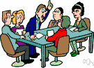 conference - a discussion among participants who have an agreed (serious) topic