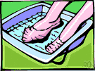 soakage - the process of becoming softened and saturated as a consequence of being immersed in water (or other liquid)