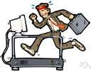 treadmill - a job involving drudgery and confinement