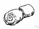 bedroll - bedding rolled up for carrying