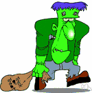 Frankenstein - the monster created by Frankenstein in a gothic novel by Mary Wollstonecraft Shelley (the creator's name is commonly used to refer to his creation)