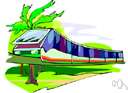 scenic railway - small railway in an amusement park
